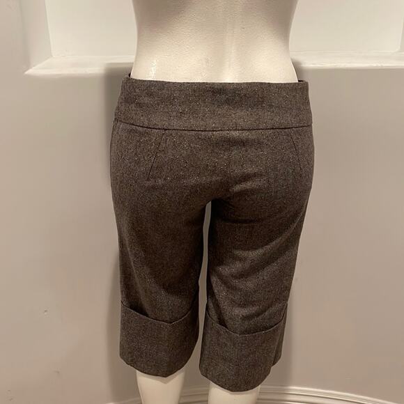 Soya Paris Vintage Flared Cuffed leg Women Short Pants Gray Multi Size T3 - Picture 2 of 11